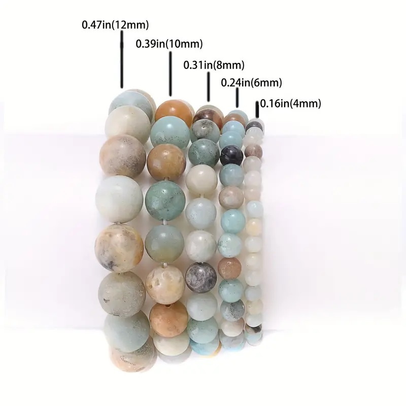 8mm Natural Stone Sea Sediment Jasper Beads for DIY Jewelry Making